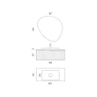 Szałwia Zielona Kompozycja Łazienkowa z Umywalką z Żywicy Made in Italy - Artemide Viadurini