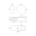 Szałwia Zieleń i Dąb Cannettato Łazienka Kompozycja Made in Italy - Uranus Viadurini