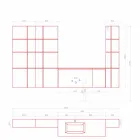 Podwieszana i nowoczesna kompozycja mebli łazienkowych, meble designerskie - Callisi12 Viadurini