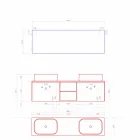 Nowoczesna zawieszona kompozycja łazienkowa Made in Italy - Callisi14 Viadurini