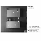 Nowoczesna i podwieszana kompozycja łazienkowa Made in Italy Design - Callisi7 Viadurini