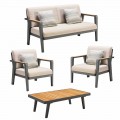 Kompozycja ogrodowa 2 osobowa sofa, 2 fotele i stolik kawowy - Moira