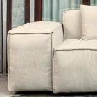 Kompozycja 1 sofy, 1 podłokietnika i 1 półwyspu - dziwna Viadurini