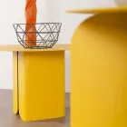 Kompozycja 2 nowoczesnych stolików kawowych ze stali Made in Italy - Topola Viadurini