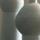 Kompozycja 2 dekoracyjnych wazonów z dekorowanej ceramiki - Lampedusa Viadurini