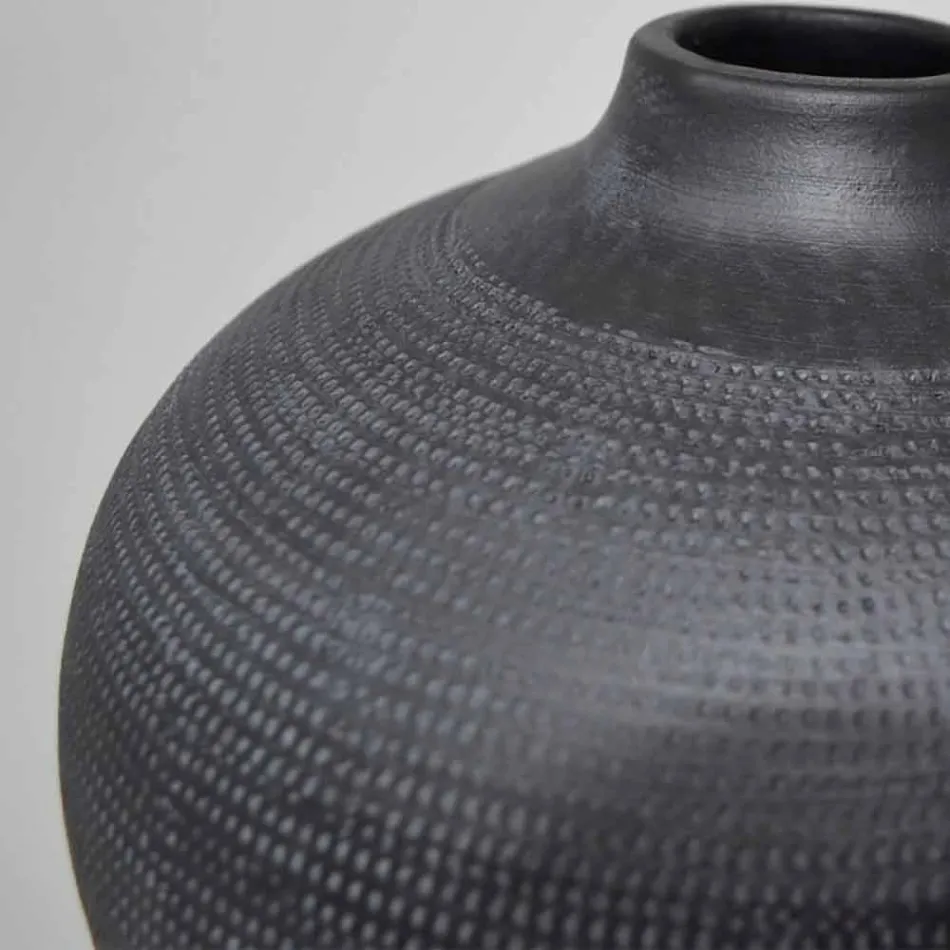 Kompozycja 2 dekoracyjnych wazonów z dekorowanej ceramiki - Lampedusa Viadurini