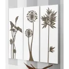 Kompozycja 3 paneli przedstawiających słuchawki prysznicowe i liście Made in Italy - Eduardo Viadurini