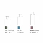 Kompozycja 3 dekoracyjnych wazonów z dymionego, niebieskiego i ametystowego szkła - Infinity Viadurini