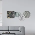 Kompozycja 4 Paneli ze Stylizacją Pocałunku Made in Italy - Kanna Viadurini