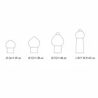 Kompozycja 4 dekoracyjnych wazonów z czarno-białej ceramiki - Calicanto Viadurini