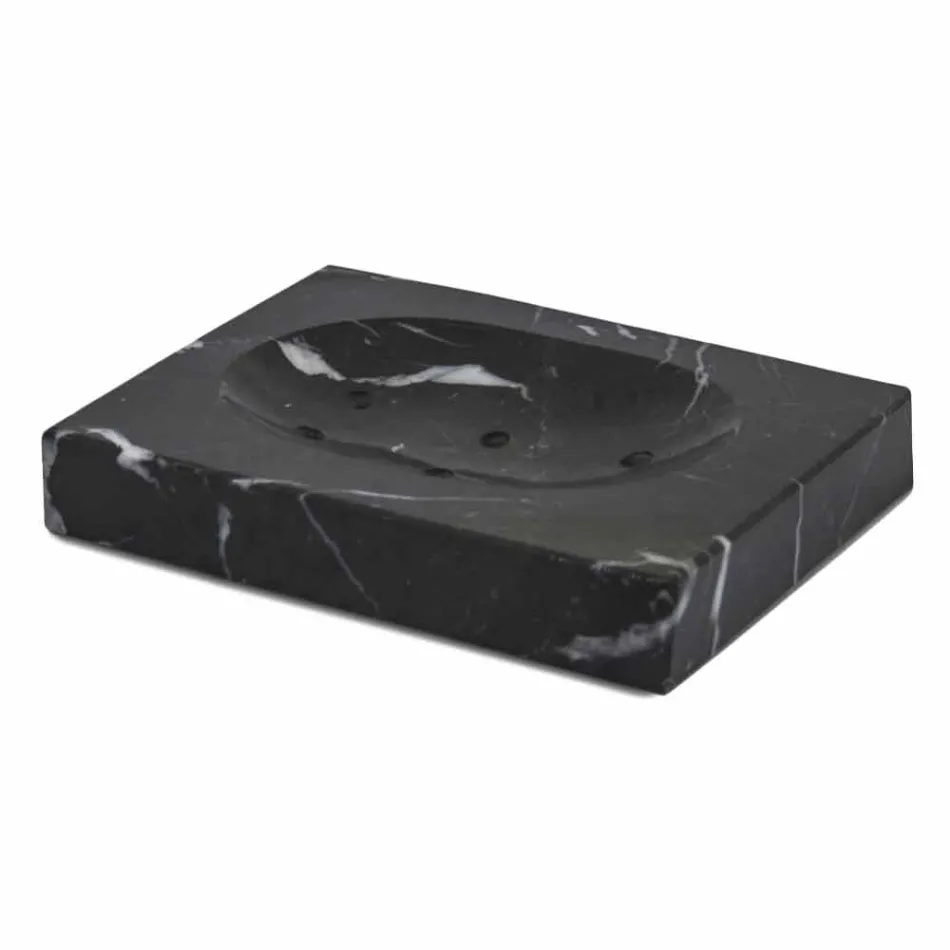 Kompozycja marmurowych akcesoriów łazienkowych Made in Italy, 4 sztuki - Deano Viadurini