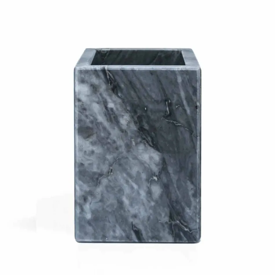 Kompozycja marmurowych akcesoriów łazienkowych Made in Italy, 4 sztuki - Deano Viadurini