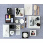 Kompozycja marmurowych akcesoriów łazienkowych Made in Italy, 4 sztuki - Deano Viadurini