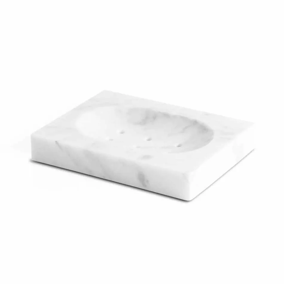 Kompozycja marmurowych akcesoriów łazienkowych Made in Italy, 4 sztuki - Deano Viadurini