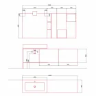 Kompozycja projektowa do łazienki Nowoczesne meble podwieszane Made in Italy - Farart2 Viadurini