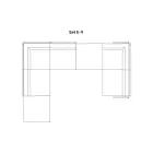 Kompozycja Sofy Ogrodowej Made in Italy - Rubik Viadurini