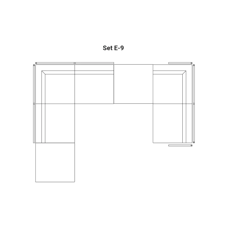 Kompozycja Sofy Ogrodowej Made in Italy - Rubik Viadurini