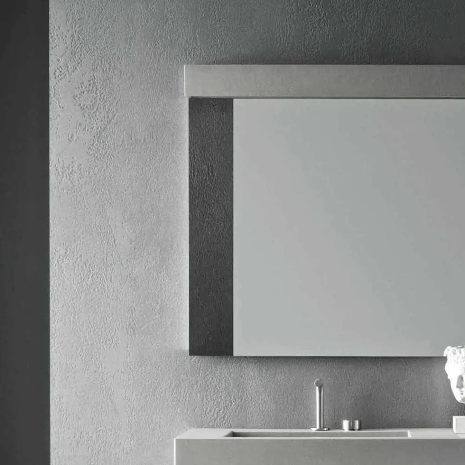 Kompozycja ręcznie wykonanych mebli do nowoczesnej łazienki na ziemi - Farart3 Viadurini