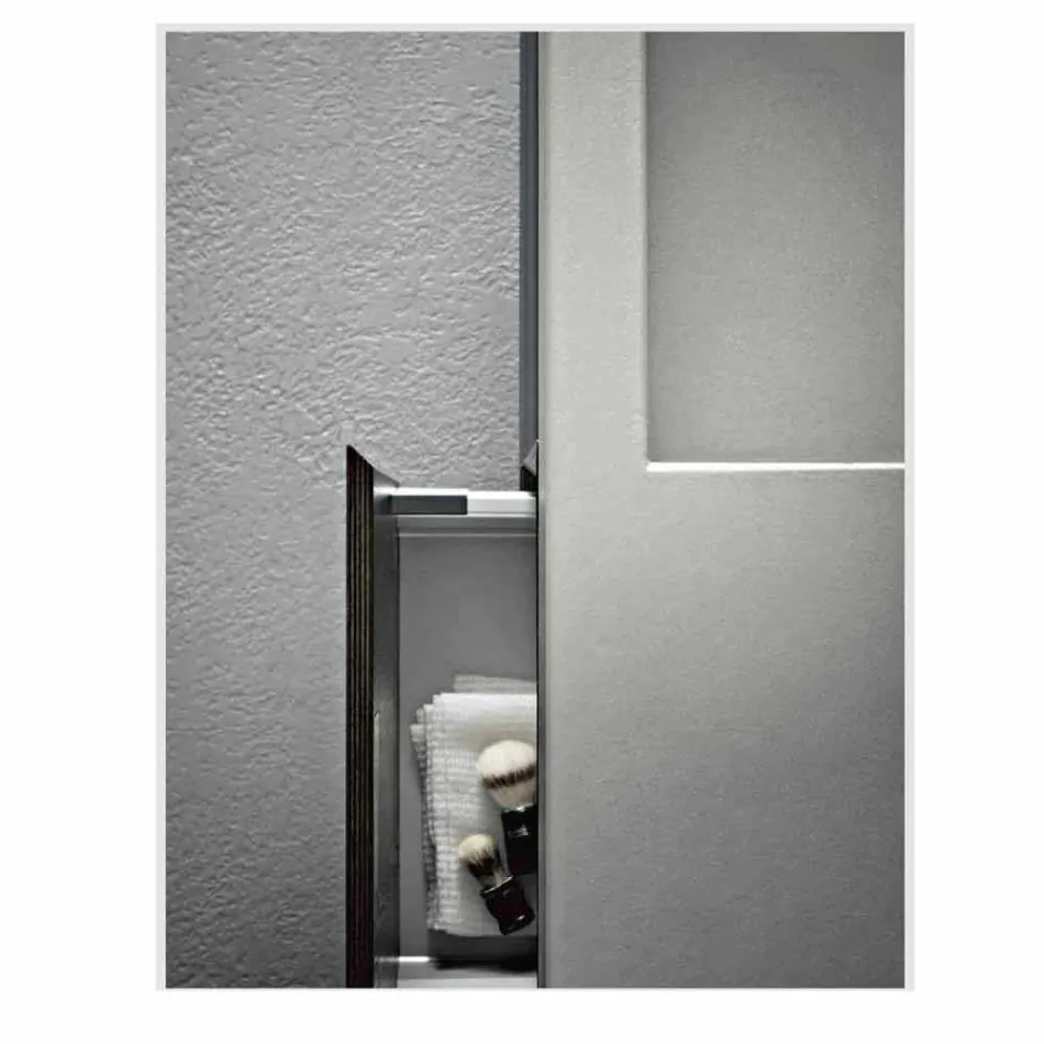 Kompozycja ręcznie wykonanych mebli do nowoczesnej łazienki na ziemi - Farart3 Viadurini