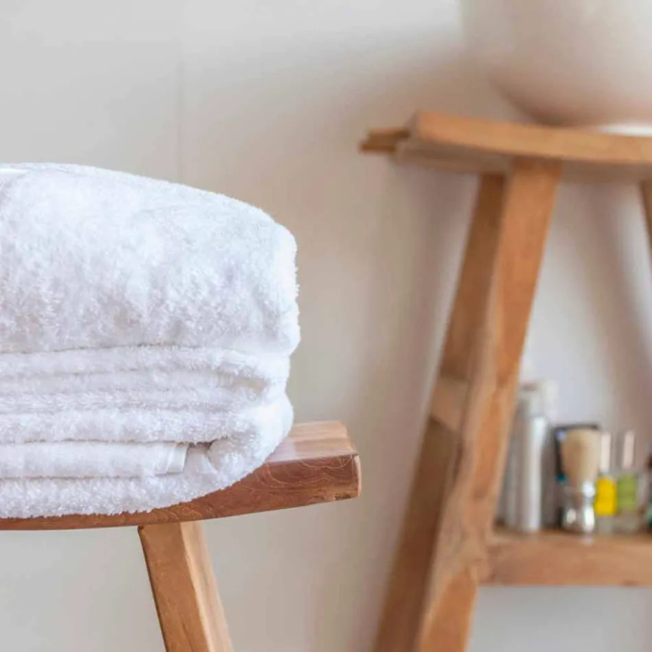 Kompozycja mebli łazienkowych z litego drewna tekowego o nowoczesnym designie - Azina Viadurini