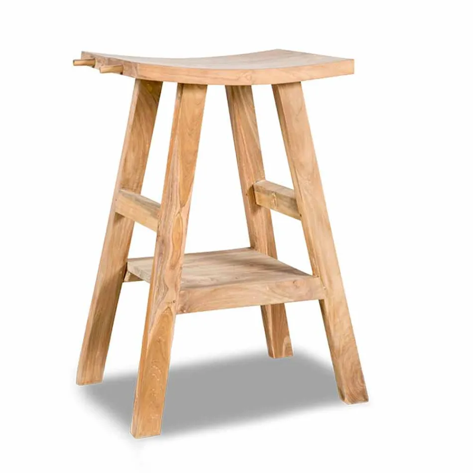 Kompozycja mebli łazienkowych z litego drewna tekowego o nowoczesnym designie - Azina Viadurini