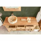 Kompozycja nowoczesnych mebli łazienkowych z litego drewna tekowego - nocnik Viadurini