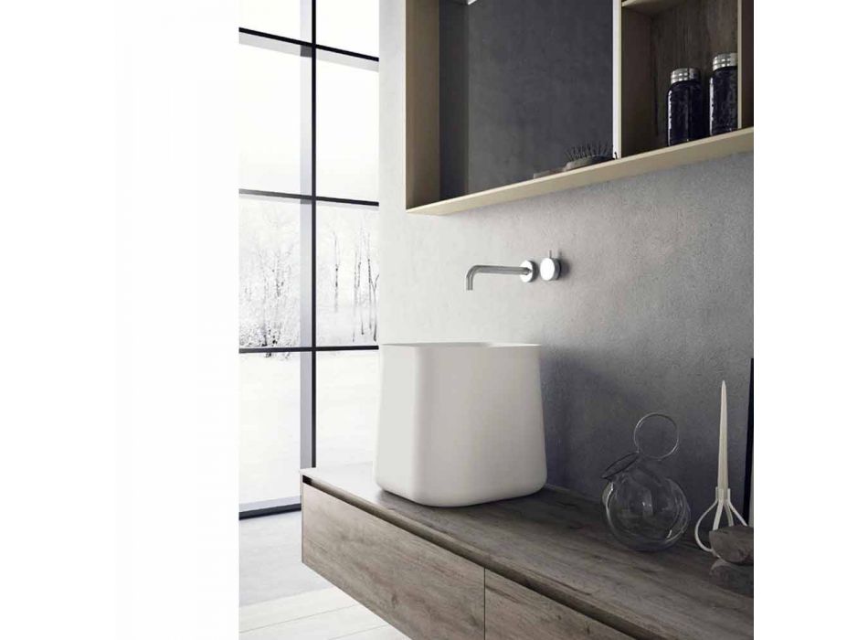 Kompozycja nowoczesnych mebli łazienkowych, podwieszana konstrukcja Made in Italy - Callisi6 Viadurini