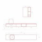 Kompozycja nowoczesnych mebli łazienkowych, podwieszana konstrukcja Made in Italy - Callisi6 Viadurini