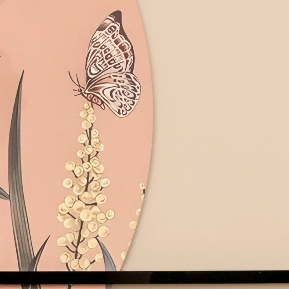 Kompozycja drewnianych paneli z tropikalnym nadrukiem Made in Italy - Haiti Viadurini