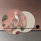 Kompozycja drewnianych paneli z tropikalnym nadrukiem Made in Italy - Haiti Viadurini