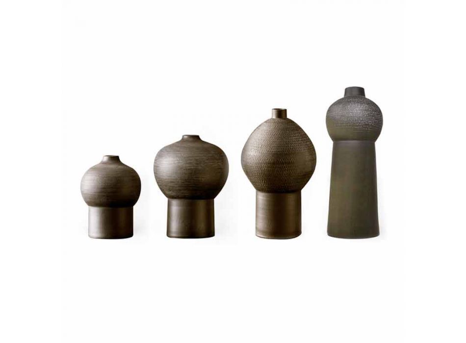 Kompozycja dekoracyjnych wazonów ceramicznych, nowoczesny design - Positano Viadurini