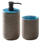 Wolnostojąca szafka łazienkowa Kompozycja Kolor niebieski z akcesoriami - Maryse Viadurini