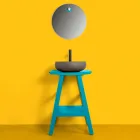 Wolnostojąca szafka łazienkowa Kompozycja Kolor niebieski z akcesoriami - Maryse Viadurini