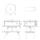 Kompozycja wolnostojącej szafki łazienkowej z niebieskimi dodatkami - Carolie Viadurini