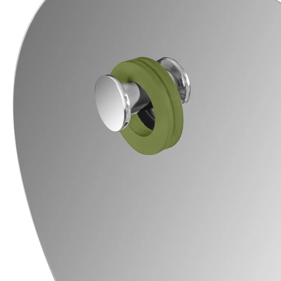 Kompozycja szafek łazienkowych z zieloną podłogą i emaliowane akcesoria - Maryse Viadurini