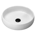 Czarna kompozycja szafki łazienkowej w komplecie z lustrem i akcesoriami - Maryse Viadurini