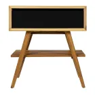 Kompozycja szafki łazienkowej z czarnym blatem z dołączonymi akcesoriami - Carolie Viadurini