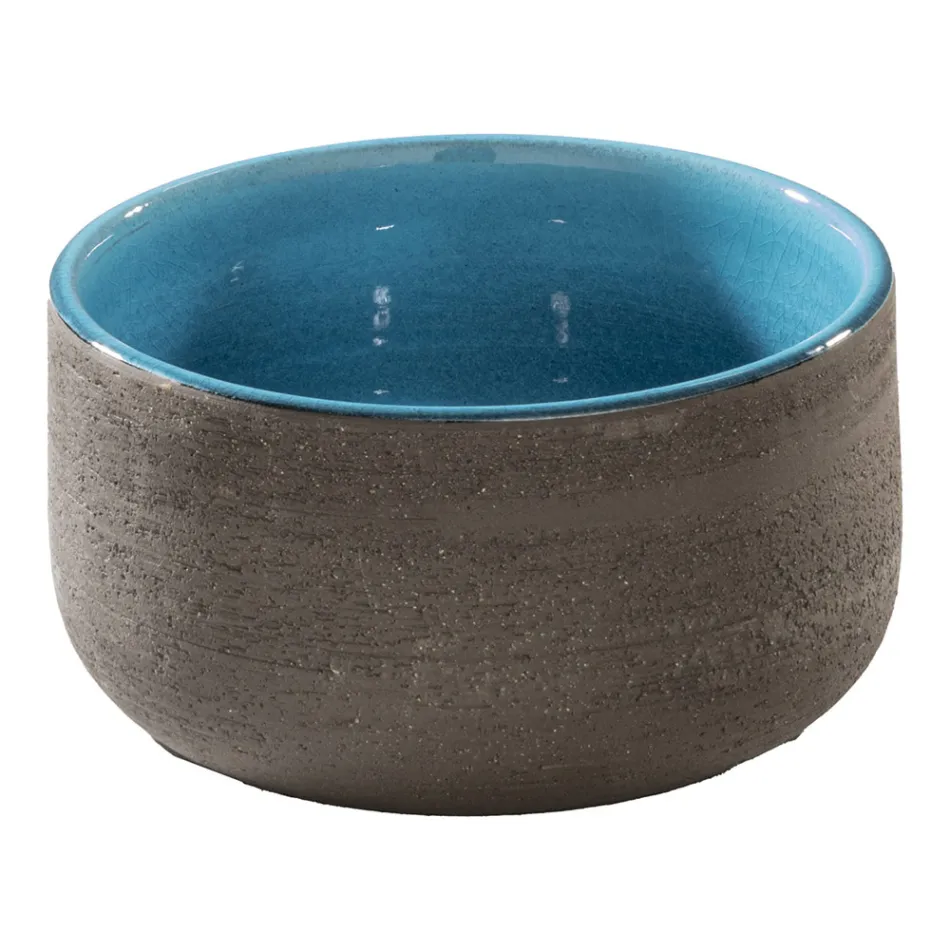 Niebieska kompozycja mebli łazienkowych na podłodze z nowoczesnymi dodatkami - Patryk Viadurini