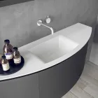 Nowoczesna podwieszana kompozycja mebli łazienkowych - Callisi3 Viadurini