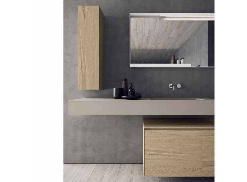 Nowoczesna i podwieszana kompozycja mebli łazienkowych, wyprodukowana we Włoszech Design - Callisi1 Viadurini