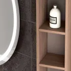 Kompozycja podwieszanych mebli łazienkowych w drewnie wykonanym we Włoszech Genua Viadurini