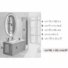 Kompozycja podwieszanych mebli łazienkowych w drewnie wykonanym we Włoszech Genua Viadurini