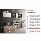 Nowoczesna kompozycja łazienkowa mebli naziemnych Made in Italy - Farart6 Viadurini