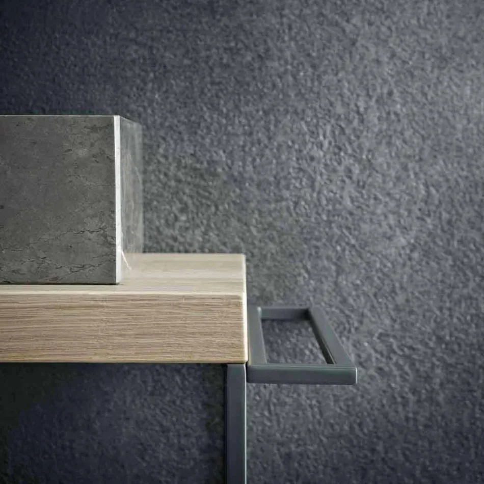 Nowoczesna kompozycja łazienkowa mebli naziemnych Made in Italy - Farart6 Viadurini