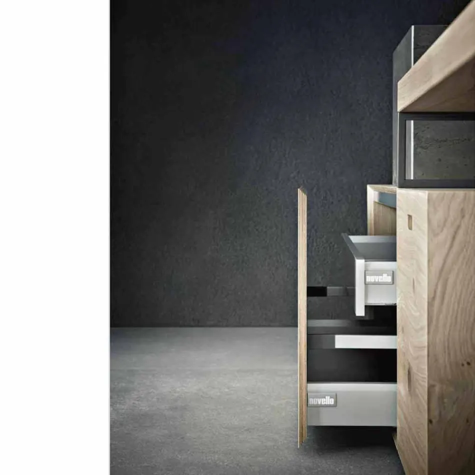 Nowoczesna kompozycja łazienkowa mebli naziemnych Made in Italy - Farart6 Viadurini