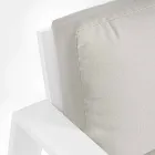 Kompozycja do salonu na zewnątrz z aluminium z poduszkami z tkaniny - Yoshi Viadurini