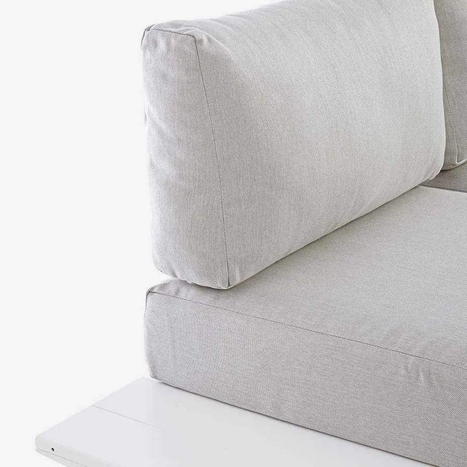 Kompozycja do salonu na świeżym powietrzu z aluminium i tkaniny, Homemotion - Francine Viadurini