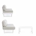 Kompozycja do salonu na zewnątrz z aluminium i tkaniny Homemotion - Francine Viadurini