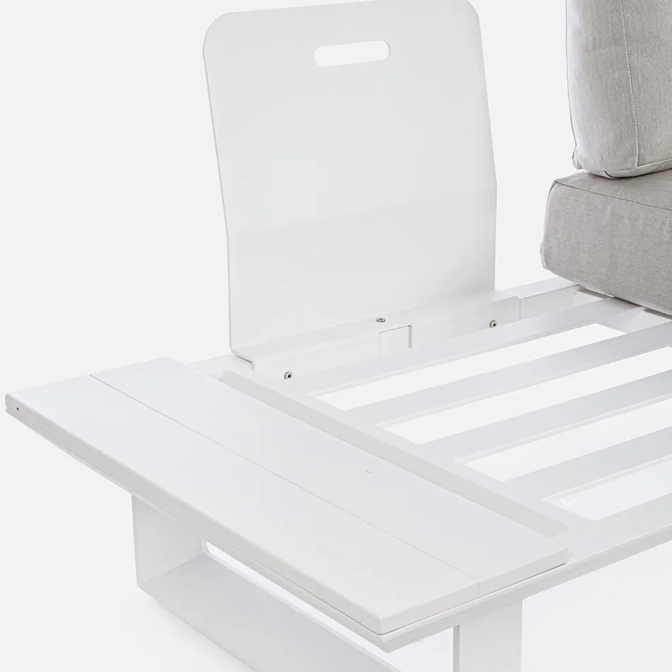 Kompozycja do salonu na świeżym powietrzu z aluminium i tkaniny, Homemotion - Francine Viadurini