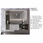 Zawieszona kompozycja mebli łazienkowych o nowoczesnym designie Made in Italy - Callisi15 Viadurini